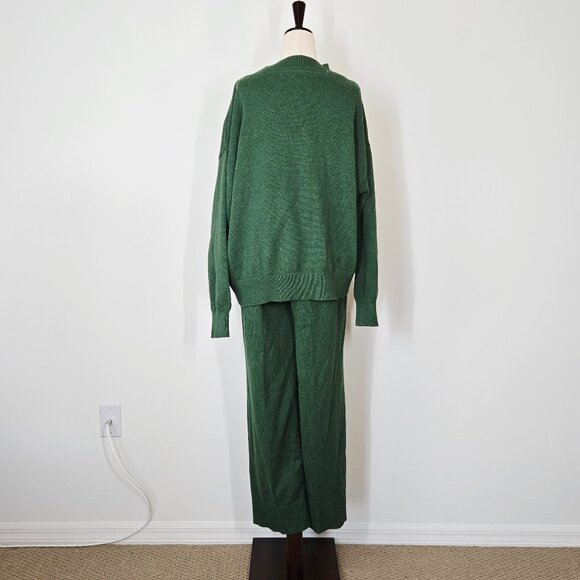 FREE PEOPLE WOMEN'S solar cardigan sweater set green Size Small NEW - Picture 6 of 13